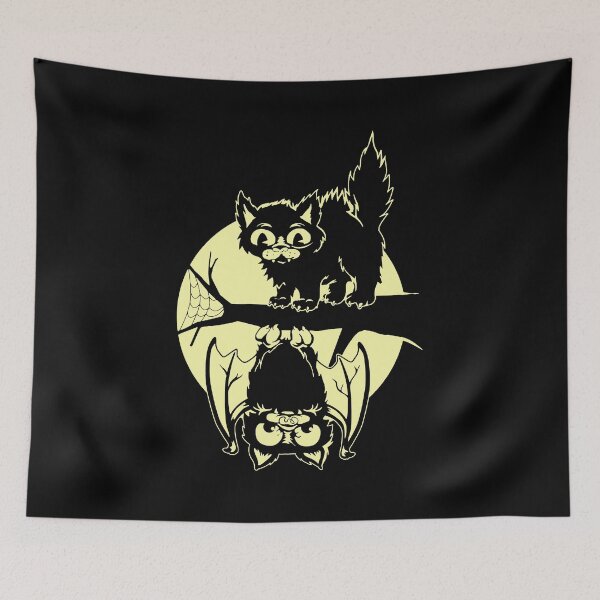 Item preview, Cat And Bat Halloween Best Halloween Design For Cats Lover designed and sold by ROMNDO.