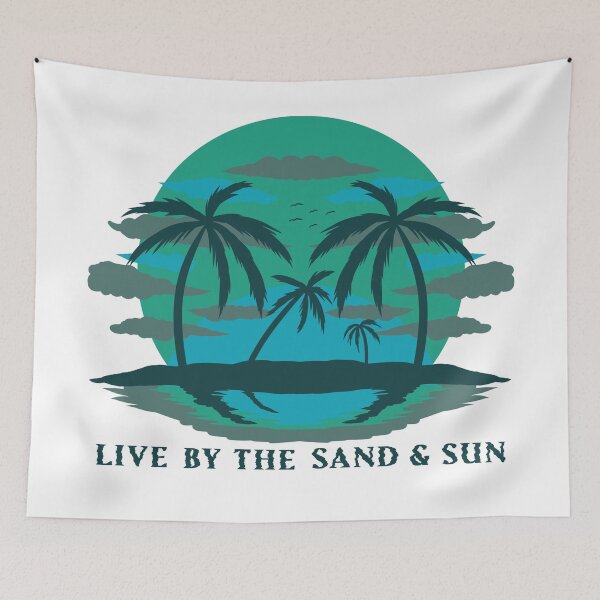 Item preview, Live by the sun and sand Green designed and sold by Unaiza Khalid.