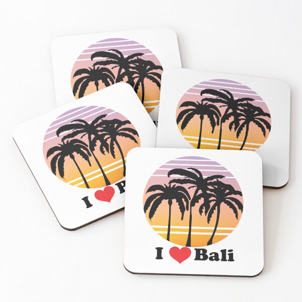 Item preview, I LOVE BALI INDONESIA SUNSET PALM TREES DESIGN designed and sold by DeliveryGeorge.