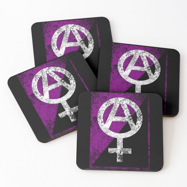 Item preview, Anarcha-Feminist Symbol on an Anarcha-Feminist Flag-Antiqued designed and sold by SCHPiDAUU.