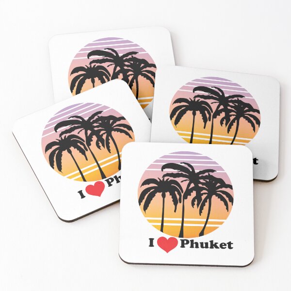 Item preview, I LOVE PHUKET THAILAND SUNSET PALM TREES DESIGN designed and sold by DeliveryGeorge.