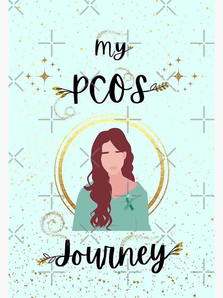 Lámina Fotográfica My Pcos Journey Mujer Con Cinta Verde Azulado