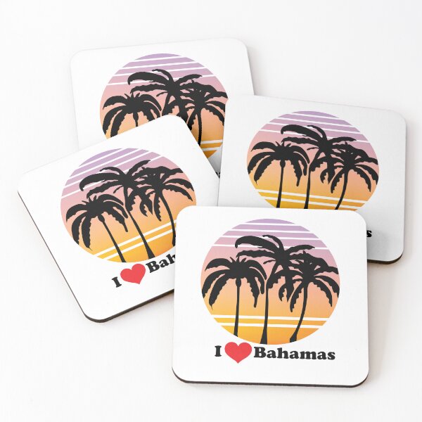 Artikelvorschau, ICH LIEBE BAHAMAS-SONNENUNTERGANG-PALMEN-ENTWURF entworfen und verkauft von DeliveryGeorge.