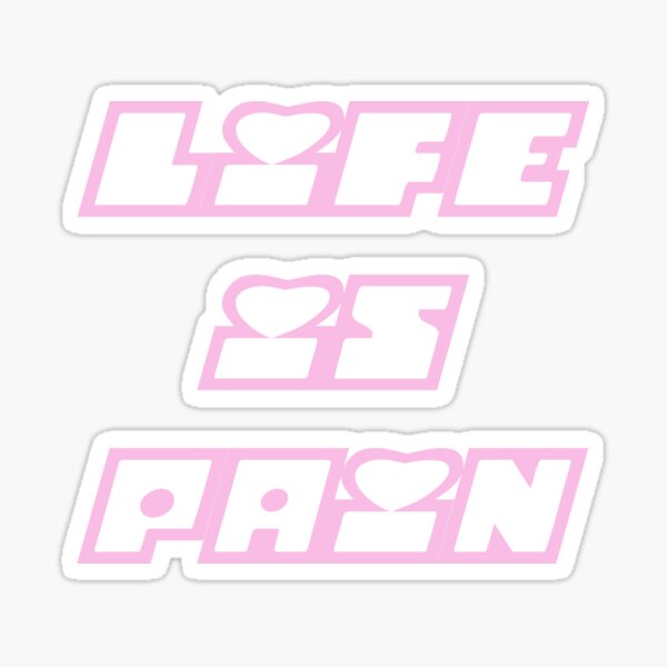 Vista previa del artículo con la obra «Life is Pain - la vida es dolor», diseñado y vendido por ohrealitysucks.
