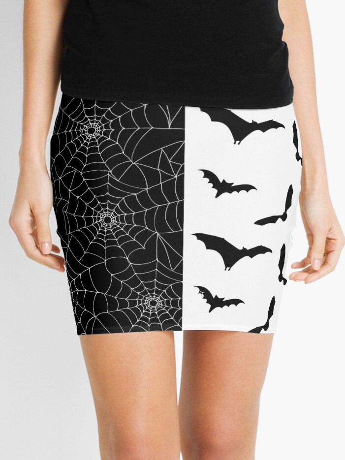 White mini shop skirt halloween