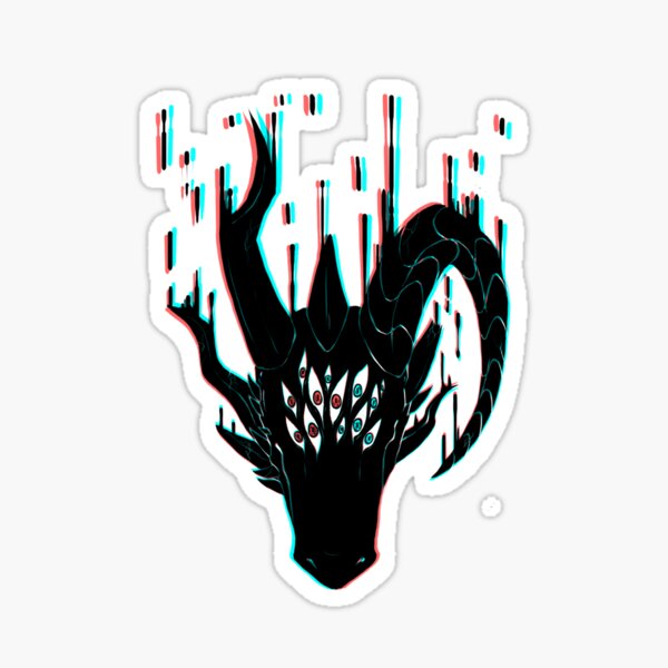 Red Eyes Black Dragon Stickers Redbubble - roblox red eyes face decal