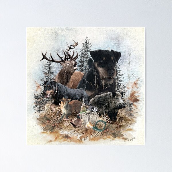 Item preview, German Hunting Terrier - Jagdterrier designed and sold by TammyHunterArt.