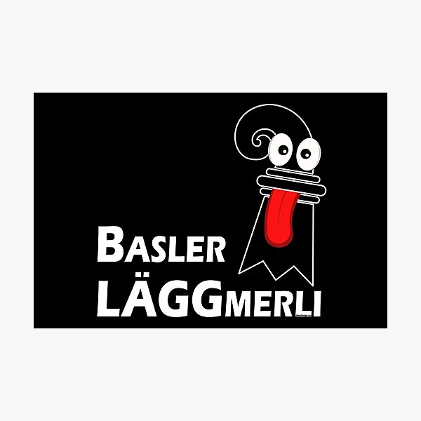 Basler Läggmerli - Cheeky Basler stick with tongue Photographic Print
