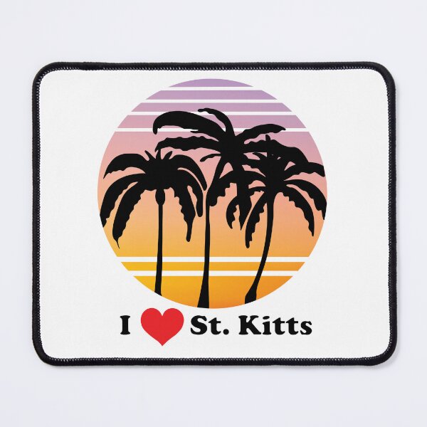 Item preview, I love St Kitts and Nevis sunset palm trees design designed and sold by DeliveryGeorge.
