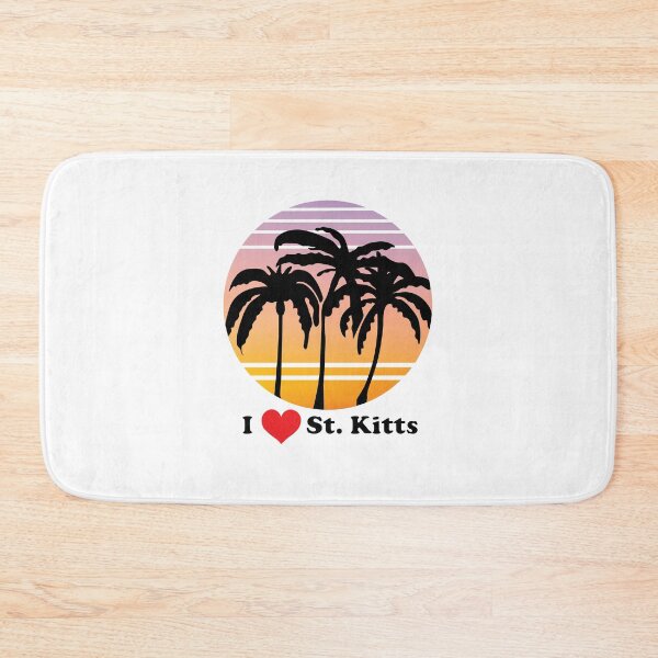 Item preview, I love St Kitts and Nevis sunset palm trees design designed and sold by DeliveryGeorge.