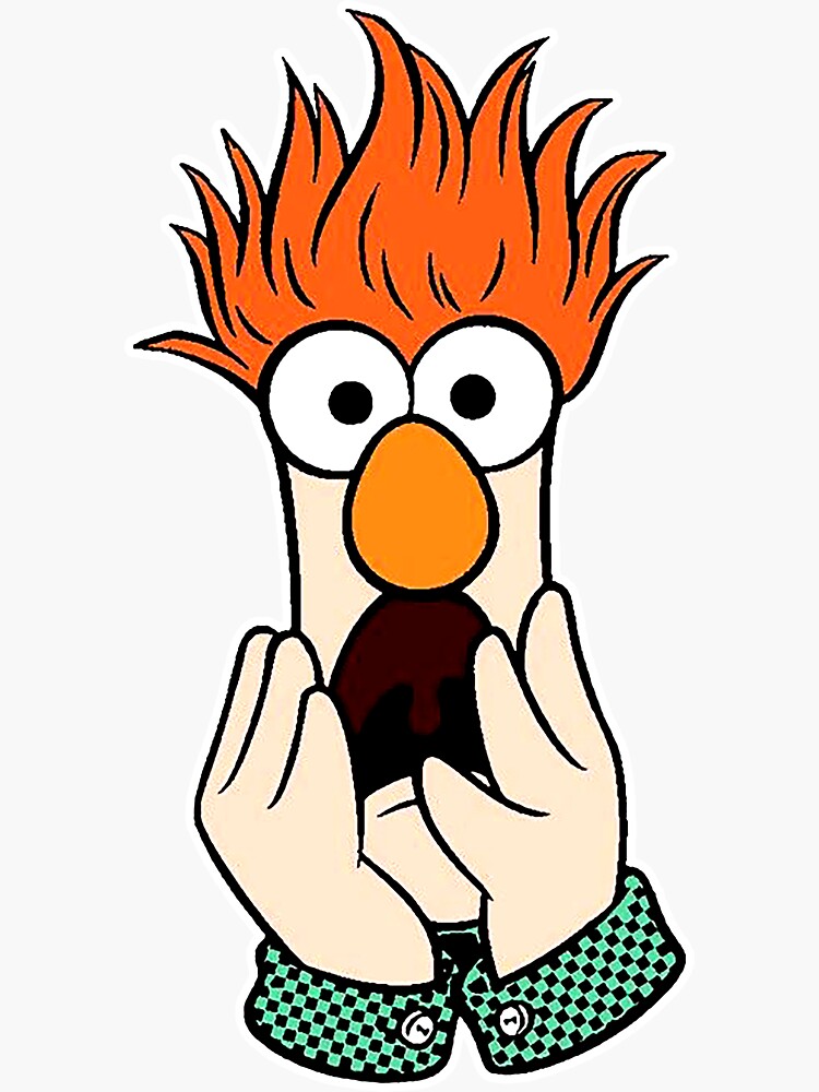 "beaker muppet, beaker, muppet, meep, muppet beaker," Sticker for Sale