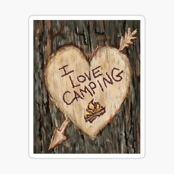 I Love Camping Sticker For Sale By Theartcave Redbubble 9955