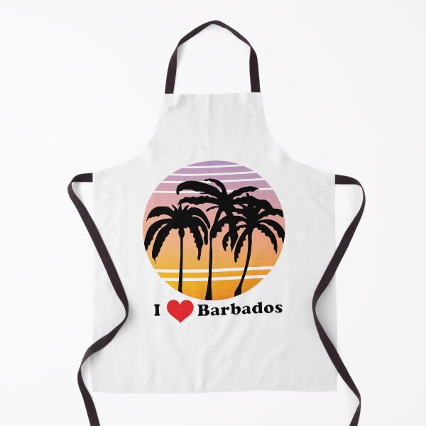 Item preview, I love Barbados Sunset Palm Trees Illustration designed and sold by DeliveryGeorge.