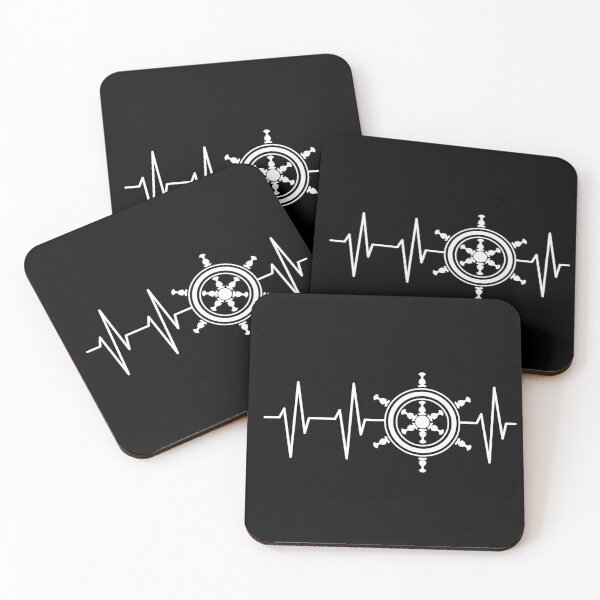 Item preview, Boat captain with heartbeat symbol - boat captain designed and sold by AndreMi.