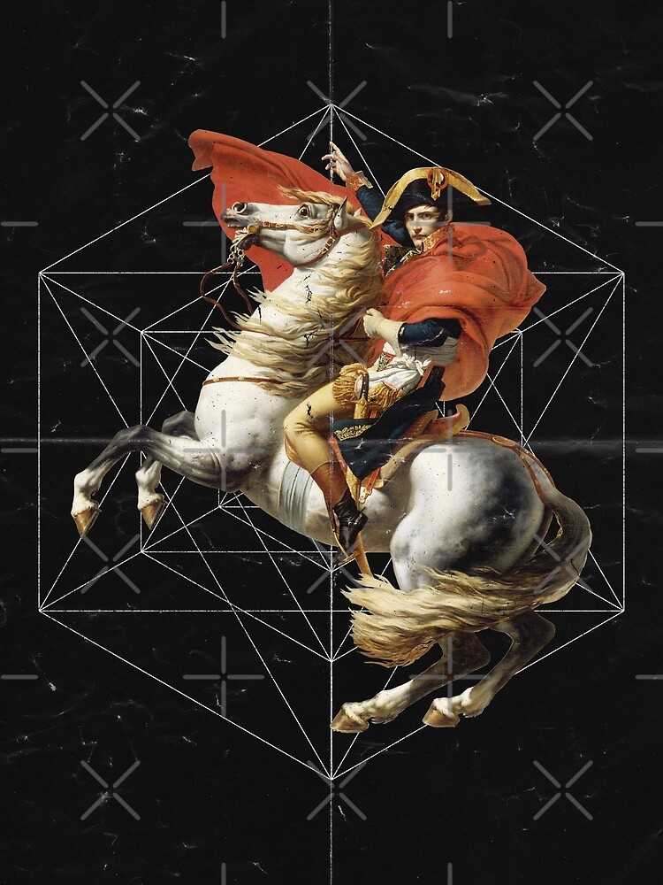 Napoleon on Horseback Geometric Art Poster for Sale by knightsydesign