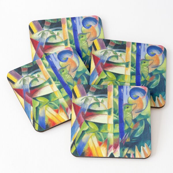 Item preview, The Little Mountain Goats Cubist Modern art by Franz Marc designed and sold by blackdogshop.