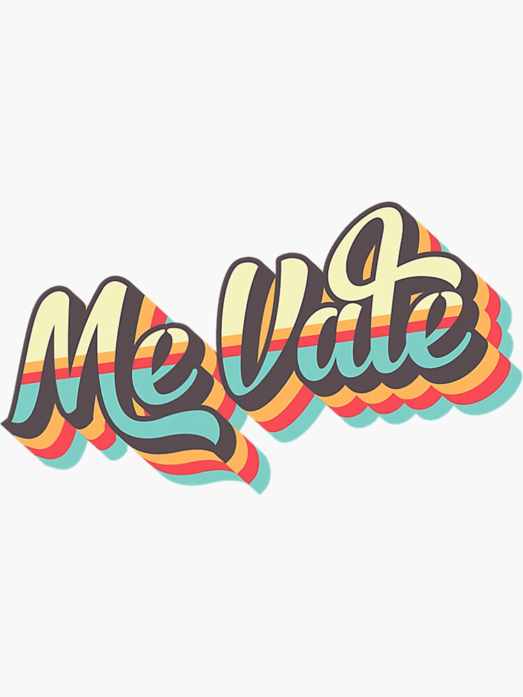 "Me Vale Retro 70s Style Spanish Slang, Me vale Mexicana" Sticker for