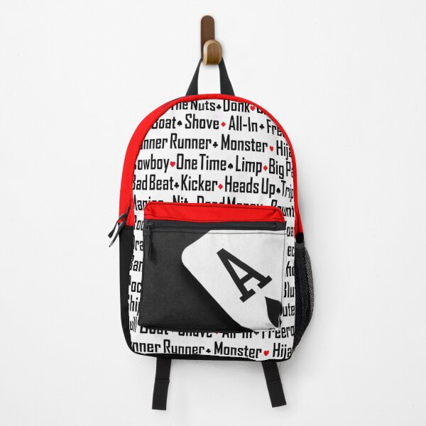 Item preview, Poker Terms Colorful Red, White and Black Back to School Design designed and sold by MyJojoBean.