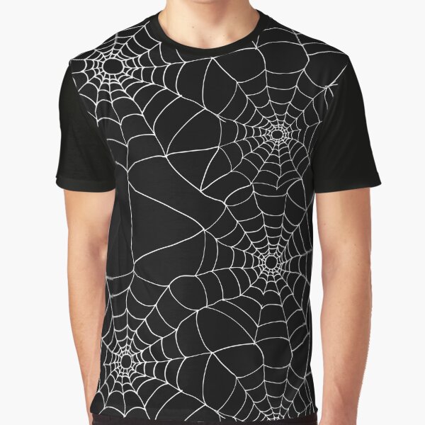 【RASSVET】SPIDER WEB TSHIRT [BLACK WHITE] Spiderweb T-Shirt Gothic Emo T-Shirt Punk Halloween