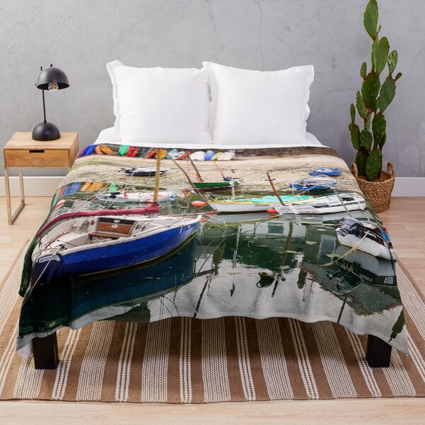 Item preview, Colourful Fishing Boats Mousehole designed and sold by heidipics.
