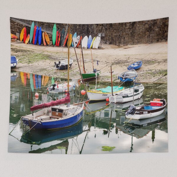 Item preview, Colourful Fishing Boats Mousehole designed and sold by heidipics.