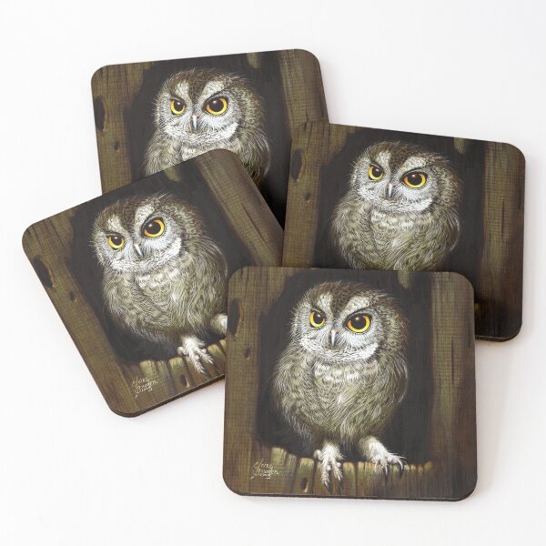 Aperçu de l'œuvre PEINTURE SCREECH OWL créée et vendue par Elaine Bawden.
