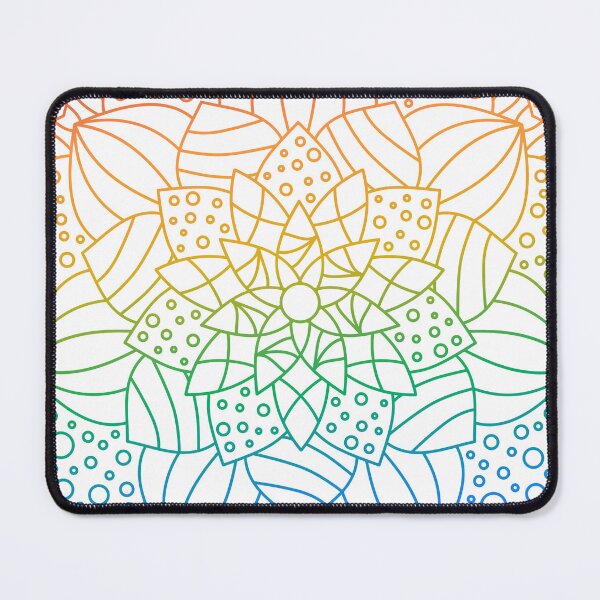 Item preview, Mandala Subtle Abstract Rainbow LGBT+ Pride Flag Lotus designed and sold by cashewdays.