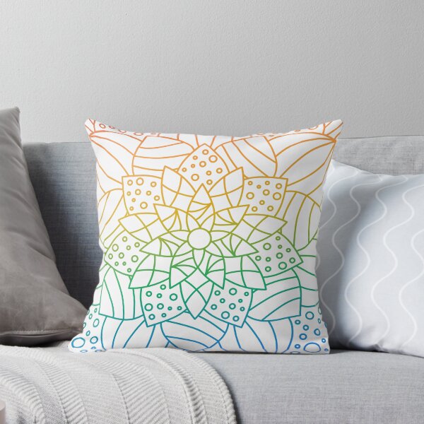 Item preview, Mandala Subtle Abstract Rainbow LGBT+ Pride Flag Lotus designed and sold by cashewdays.