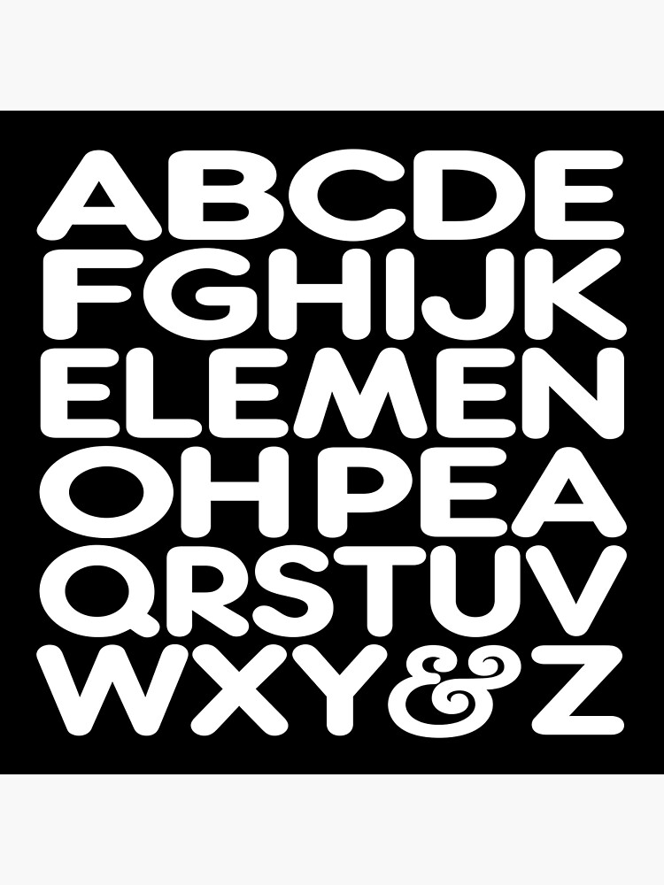 ABCDEFGHIJK ELEMEN OH PEA QRSTUVWXY & Z v.8