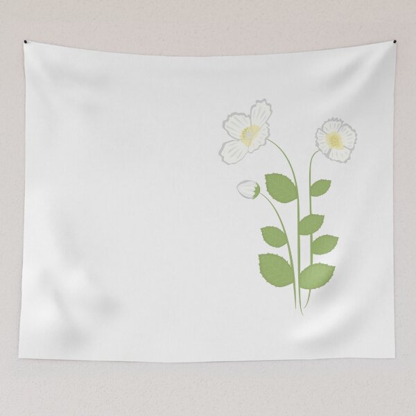 Item preview, Three jasmine flowers, illustration designed and sold by OM-lova.