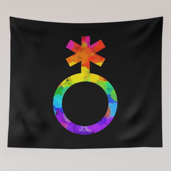 Item preview, Non-binary symbol in rainbow colours  designed and sold by Art by Veya.