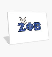 Z Phi B Collage bandana print letters with white dove Laptop Skin