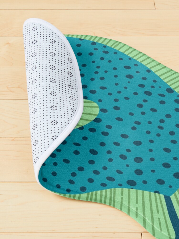 Alternate view of Blue Fish Pattern Pet Mat
