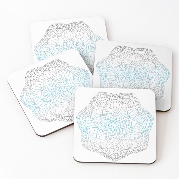 Item preview, Mandala Subtle Abstract Demiboy Pride Flag Blue Lotus designed and sold by cashewdays.