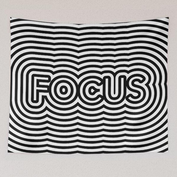 Item preview, Focus optical illusion op art white lines designed and sold by Popalt.