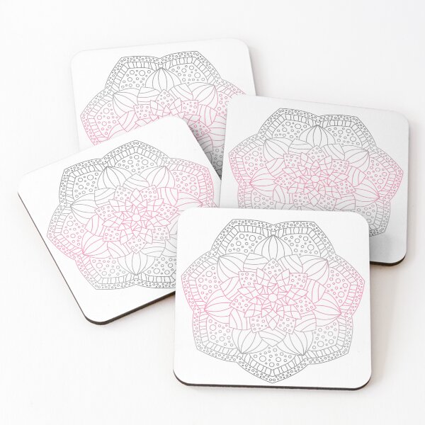 Item preview, Mandala Subtle Abstract Demigirl Pride Flag Pink Lotus designed and sold by cashewdays.