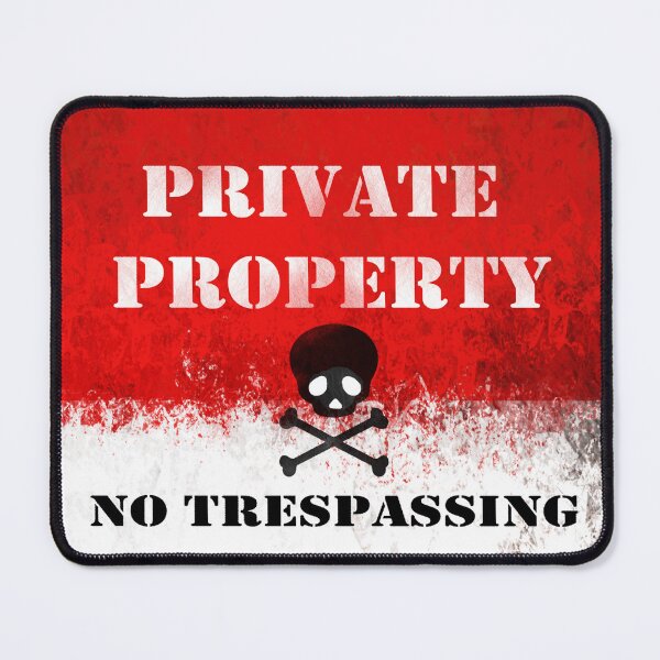 Item preview, Warning: Private Property Skull and Crossbones designed and sold by iduzarts.