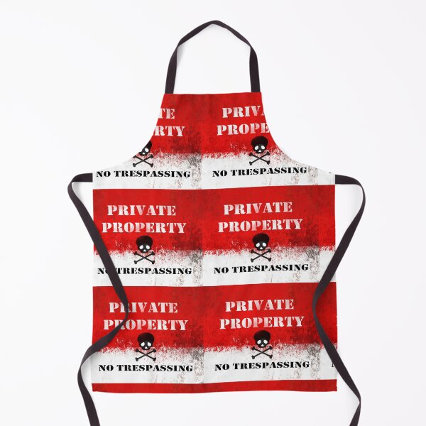 Item preview, Warning: Private Property Skull and Crossbones designed and sold by iduzarts.