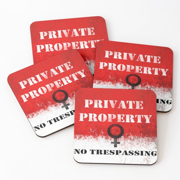 Item preview, Warning: Private Property Skull and Crossbones designed and sold by iduzarts.