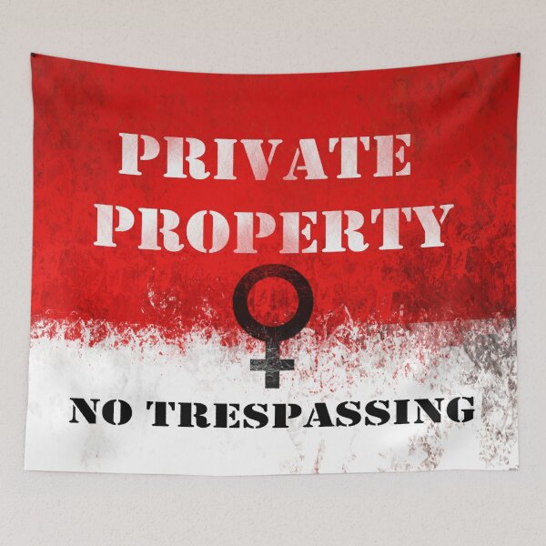 Item preview, Warning: Private Property Skull and Crossbones designed and sold by iduzarts.