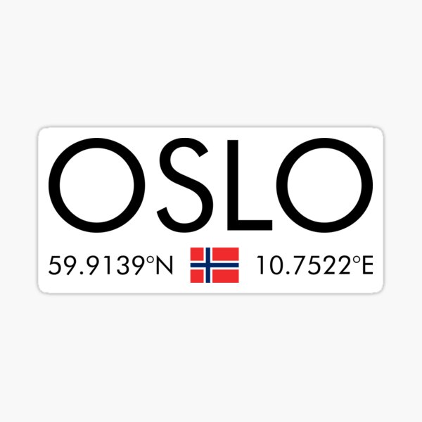 Item preview, Norway - Oslo City Coordinates designed and sold by n0madd.