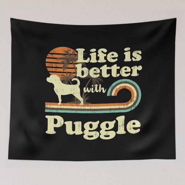 Item preview, Life is Better with Puggle Vintage designed and sold by rafaeltto.