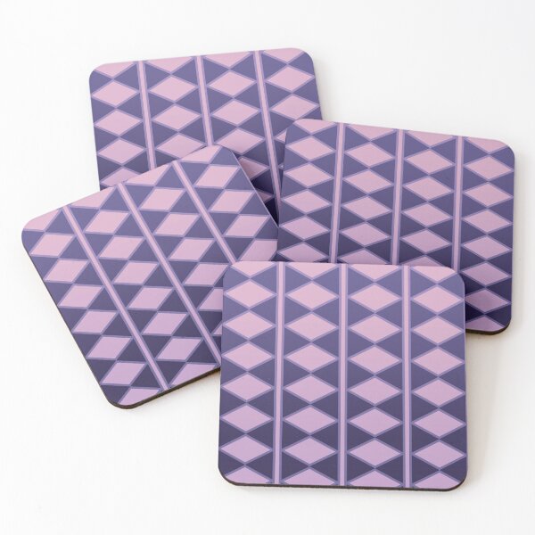 Item preview, Geometric pattern of purple rhombuses designed and sold by MinEkkoArt.