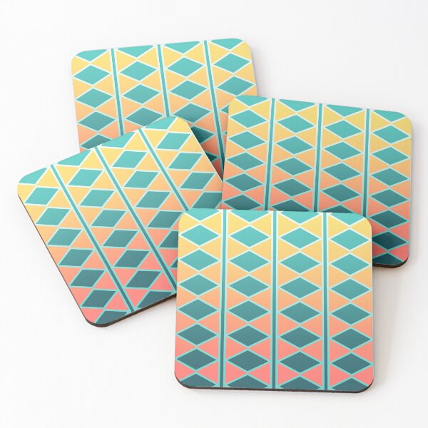 Item preview, Geometric pattern of green rhombuses designed and sold by MinEkkoArt.