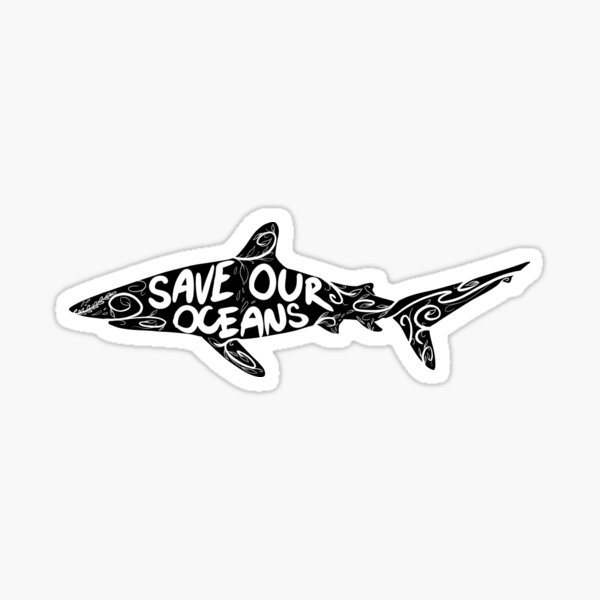 Item preview, Save Our Oceans - Oceanic Whitetip Shark designed and sold by WildRedArts.