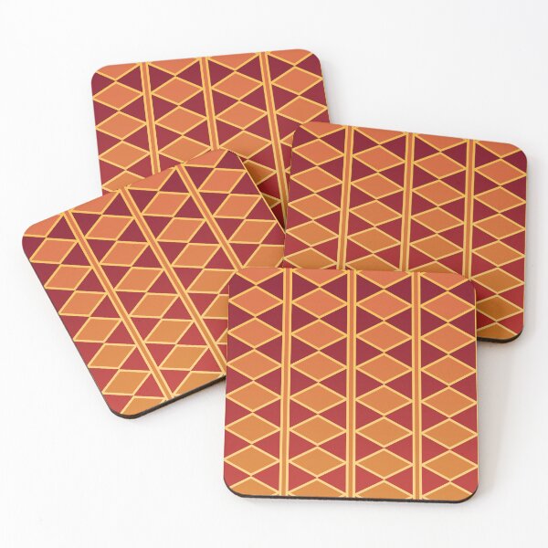 Item preview, Geometric pattern of orange rhombuses designed and sold by MinEkkoArt.