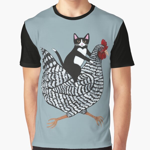 Artikel-Vorschau von Smoking Cat Chicken Ride, designt und verkauft von KilkennyCat Art.