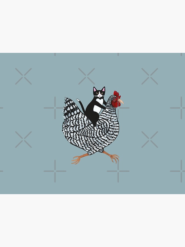 Tuxedo Cat Chicken Ride by kilkennycat