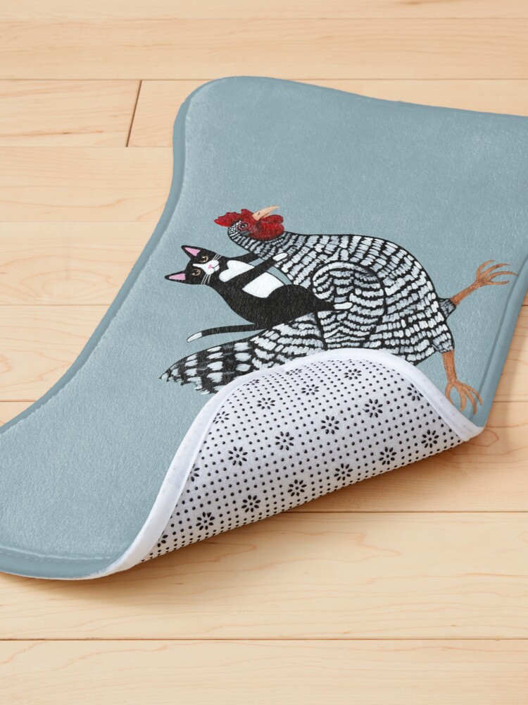 Alternate view of Tuxedo Cat Chicken Ride Pet Mat