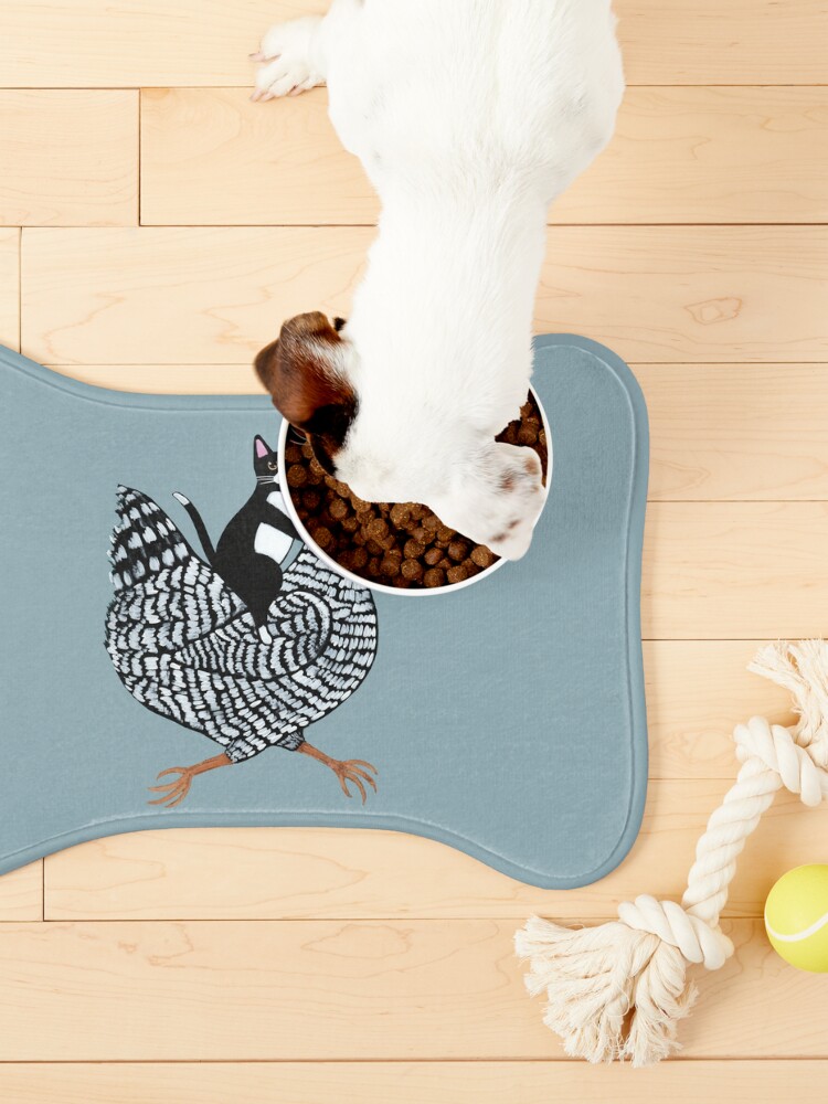 Alternate view of Tuxedo Cat Chicken Ride Pet Mat
